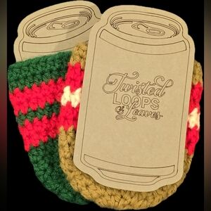 Set of 2 Crochet Christmas Coozies
